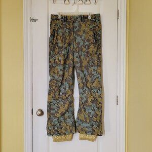 Columbia snow pants Convert wolf print snowboard ski winter sport activewear